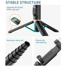 Q12 Hidden Design Reinforced Bluetooth Remote Control Tripod Selfie Stick (Black)