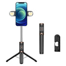 Bluetooth Remote Control Dual Fill Light Tripod Selfie Stick (Black)