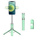 Bluetooth Remote Control Dual Fill Light Tripod Selfie Stick (Green)
