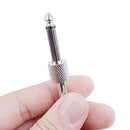 6.35mm 1/4 inch Male to Male Guitar Effect Pedal Connector Electric Pedal Board Adapter(Silver)