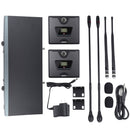 KVM K58 UHF Professional Meeting Wireless Microphone System with 2 Desktop Microphone, 1 to 2, US Plug