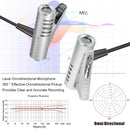 Yanmai R933 Professional Clip-on Lapel Mic Lavalier Omni-directional Double Condenser Microphone Silver, For Live Broadcast, Show, KTV, etc