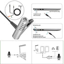 Yanmai R933 Professional Clip-on Lapel Mic Lavalier Omni-directional Double Condenser Microphone Silver, For Live Broadcast, Show, KTV, etc