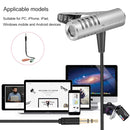 Yanmai R933 Professional Clip-on Lapel Mic Lavalier Omni-directional Double Condenser Microphone Silver, For Live Broadcast, Show, KTV, etc