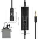 Yanmai R955S Professional Clip-on Lapel Mic Lavalier Omni-directional Condenser Microphone, For Live Broadcast, Show, KTV, etc