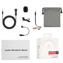 Yanmai R955 Clip-on Lapel Mic Lavalier Omni-directional Double Condenser Microphone, For Live Broadcast, Show, KTV, etc