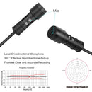 Yanmai R955 Clip-on Lapel Mic Lavalier Omni-directional Double Condenser Microphone, For Live Broadcast, Show, KTV, etc
