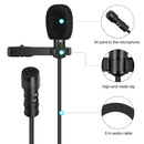 Yanmai R955 Clip-on Lapel Mic Lavalier Omni-directional Double Condenser Microphone, For Live Broadcast, Show, KTV, etc