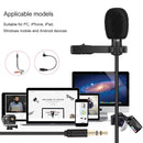 Yanmai R955 Clip-on Lapel Mic Lavalier Omni-directional Double Condenser Microphone, For Live Broadcast, Show, KTV, etc