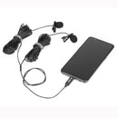 BOYA BY-M3D Type-C / USB-C Interface Omnidirectional Lavalier Bimitral Head Digital Microphone, Length: 6m (Black)
