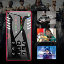 RK-C21 Bluetooth Live Broadcast Audio Headset Microphone Webcast Entertainment Streamer Sound Card for Phone, Computer PC (Red)