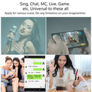 RK-C21 Bluetooth Live Broadcast Audio Headset Microphone Webcast Entertainment Streamer Sound Card for Phone, Computer PC (Red)