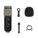 BM-838 Large-diaphragm USB Condenser Microphone Set(Silver)