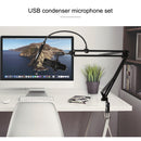 BM-828 Back-pole Diaphragm USB Condenser Microphone Cantilever Bracket Set (Gold)