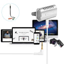 Yanmai R977 Recording Clip-on Lapel Mic Lavalier Omni-directional Double Condenser Microphone, Compatible with PC/iPad/Android and others, for Live Broadcast, Show, KTV, etc (Silver)