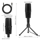 Yanmai SF-970 Professional Condenser Sound Recording Microphone with Tripod Holder & USB Cable , Cable Length: 1.8m(Black)
