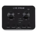 X7 Live Broadcast Audio USB Headset Microphone Webcast Entertainment Streamer Sound Card for Phone, Computer PC