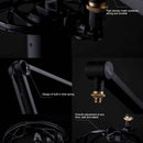 Logitech Blue Yeticaster USB Microphone + Shockproof Mount + Clip-on Cantilever Bracket Live Broadcast Set (Black)