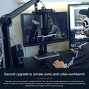 Logitech Blue Yeticaster USB Microphone + Shockproof Mount + Clip-on Cantilever Bracket Live Broadcast Set (Black)