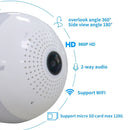 DJ-DP266 E27 Light Bulb 360 Degrees 2.0MP Smart Wireless Wifi IP Camera, Support TF Card (128GB Max), White Light Version