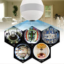 DJ-DP266 E27 Light Bulb 360 Degrees 2.0MP Smart Wireless Wifi IP Camera, Support TF Card (128GB Max), White Light Version