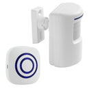 FY-0256 2 in 1 PIR Infrared Sensors (Transmitter + Receiver) Wireless Doorbell Alarm Detector for Home / Office / Shop / Factory, UK Plug