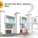 FY-0256 2 in 1 PIR Infrared Sensors (Transmitter + Receiver) Wireless Doorbell Alarm Detector for Home / Office / Shop / Factory, US Plug