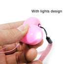 Heart Style Emergency Personal Alarm Key Chain with SOS & LED Light for Women / Kids / Girls / Superior, Random Color Delivery
