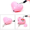 Heart Style Emergency Personal Alarm Key Chain with SOS & LED Light for Women / Kids / Girls / Superior, Random Color Delivery