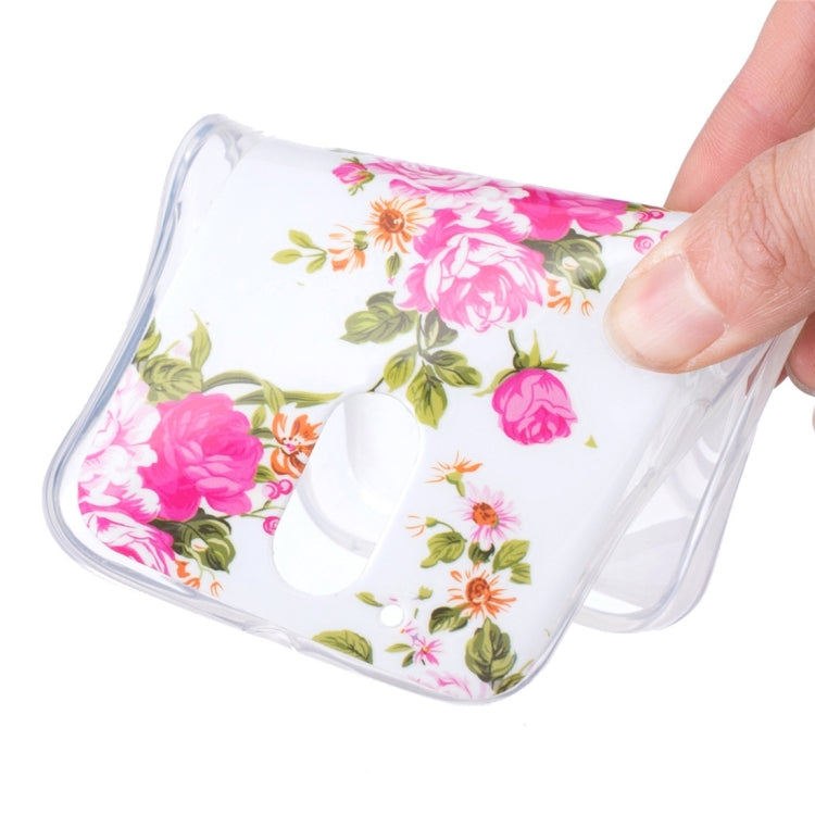 For Motorola Moto G4 Noctilucent Rose Flower Pattern IMD Workmanship Soft TPU Back Cover Case