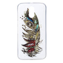 For Motorola Moto G4 Noctilucent Feather Pattern IMD Workmanship Soft TPU Back Cover Case
