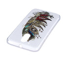 For Motorola Moto G4 Noctilucent Feather Pattern IMD Workmanship Soft TPU Back Cover Case