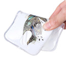 For Motorola Moto G4 Noctilucent Feather Pattern IMD Workmanship Soft TPU Back Cover Case