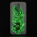 For Motorola Moto G4 Noctilucent Feather Pattern IMD Workmanship Soft TPU Back Cover Case