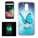 For Motorola Moto G4 Noctilucent Butterfly Pattern IMD Workmanship Soft TPU Back Cover Case
