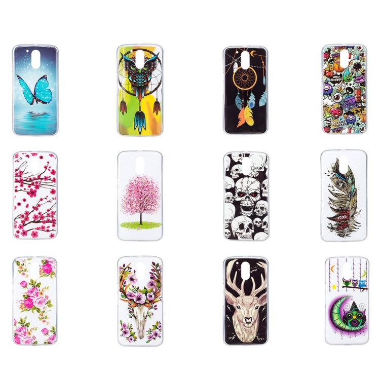 For Motorola Moto G4 Noctilucent Butterfly Pattern IMD Workmanship Soft TPU Back Cover Case