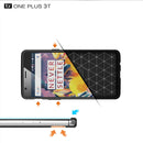 For OnePlus 3T Brushed Texture Carbon Fiber TPU Rugged Armor Protective Case(Dark Blue)