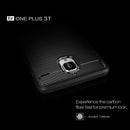For OnePlus 3T Brushed Texture Carbon Fiber TPU Rugged Armor Protective Case(Dark Blue)