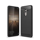 For Huawei Mate 10 Pro Brushed Texture Carbon Fiber Shockproof TPU Rugged Armor Protective Case (Black)