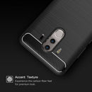 For Huawei Mate 10 Pro Brushed Texture Carbon Fiber Shockproof TPU Rugged Armor Protective Case (Navy Blue)