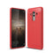 For Huawei Mate 10 Pro Brushed Texture Carbon Fiber Shockproof TPU Rugged Armor Protective Case (Red)