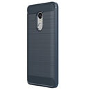 For Xiaomi Redmi Note 4X Brushed Carbon Fiber Texture Shockproof TPU Protective Case(Dark Blue)