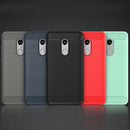 For Xiaomi Redmi Note 4X Brushed Carbon Fiber Texture Shockproof TPU Protective Case (Red)