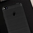 For Huawei P8 Lite (2017) Brushed Carbon Fiber Texture Shockproof TPU Protective Case(Black)