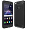 For Huawei P8 Lite (2017) Brushed Carbon Fiber Texture Shockproof TPU Protective Case(Black)