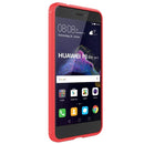 For Huawei P8 Lite (2017) Brushed Carbon Fiber Texture Shockproof TPU Protective Case(Red)