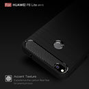 For Huawei P8 Lite (2017) Brushed Carbon Fiber Texture Shockproof TPU Protective Case(Red)