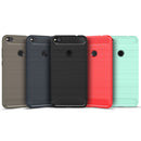 For Huawei P8 Lite (2017) Brushed Carbon Fiber Texture Shockproof TPU Protective Case(Black)