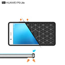 For Huawei P9 Lite Brushed Texture Fiber TPU Rugged Armor Protective Case(Dark Blue)