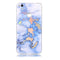 For Huawei P8 Lite (2017) Blue Gold Marble Pattern Soft TPU Protective Back Cover Case